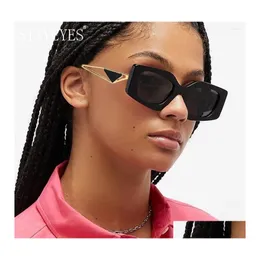 Sunglasses Vintage Square Women Designer Metal Cutout Frame Glasses Ladies Uv400 Eyewear Drop Delivery Fashion Accessories Dhxif