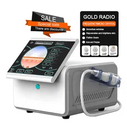 Guldfraktionell RF Microneedle Machine Skin åtdragning MICO Nålfraktionär Acne ärrbildning Removal Device RF Microneedling Collagen Rebuild Beauty Equipment