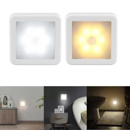 Lights Motion Sensor LED Night Light Smart USB charging Battery Operated WC Bedside Lamp For Room Hallway Pathway Toilet Home Lighting HKD230628