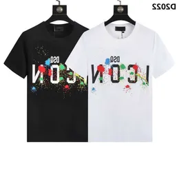 Marka Erkekler 22SS T-Shirt Tasarımcı d2 Erkek Polo gömlek Lüks Dsquare Baskı Şort O-Boyun Kısa Kollu Erkek Gömlek DT2022 dsq Streetwear tee gömlek elbise tops