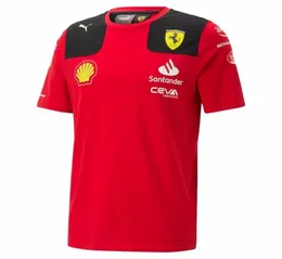 メンズトラックスーツ2023 1レーシングセットカルロスサインズチャールズレクレールセットアップTシャツカジュアル通気ポロサマーカーモータースポーツチームJ5107911 XSN4