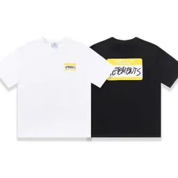Men's T-Shirts Kaus VTM Kaus Lengan Pendek Label Kuning Uniseks Kaus Lengan Pendek VTMShort J230427