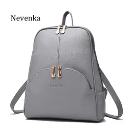 Nevenka mini mochila feminina leve mochilas meninas moda mochilas senhoras saco de escola de couro feminino mochila cinza preto j19255d