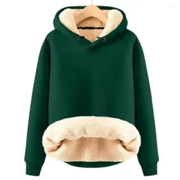 Felpe con cappuccio da uomo Felpe termiche addensate in lana d'agnello da donna Stampate in pile carino caldo casual sciolto autunno inverno