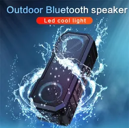 Ny X8 TWS trådlös Bluetooth -högtalare IPX7 Vattentät och färgstark lysande ljud utomhus med Power Bank Subwoofer FM Radio