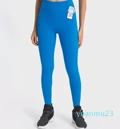 Pantaloni da yoga in lycra doppia senza T-Line Pantaloni antibatterici a vita alta Leggings con senso nudo Pantaloni sportivi attillati morbidi e burrosi Pantaloni da donna