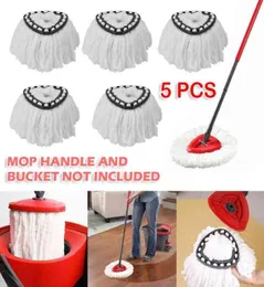 5pcslot 360 Rotating Replacement Microfiber Spinning Floor Cleaning Refill Mop Head for Vileda9277321