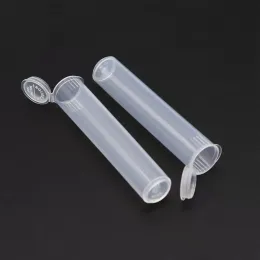 Quality pre roll packaging tube Bottle plastic clear black White doob joint blunt pre-rolling pill container has a Internal Diameter 0.688 Inch and Length 4.6 Inch