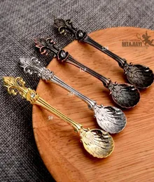Mini Diamond Spoons Zinc Alloy Tea Scoop Small Spoon Whole Kitchen Accessories The Middle East Style Cooking Tools4938568