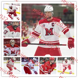 Miami Redhawks Hokey Forması 22 Ryan Sullivan 23 Brayden Morrison 28 Tanyon Bajzer 30 Bruno Bruveris Miami Formaları Özel Dikişli Erkek Gençlik