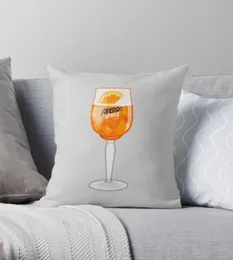 CuscinoCuscino decorativo Aperol Spritz in un bicchiere Fodera per cuscino Federa per cuscini in poliestere sul divano Casa Soggiorno Seggiolino auto De2656388