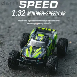 전기/RC 자동차 1 32 RC 경주 2.4GHz 미니 오프로드 20km/h 고속 브러시드 모터 LED 조명 원격 제어 장난감 소년