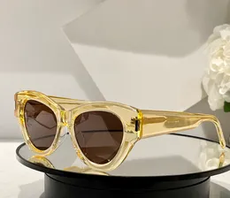 506 Transparent gulbrun kattögon chunky solglasögon för kvinnor modeglasögon gafas de sol designers solglasögon nyanser occhiali da sole uv400 glasögon med låda