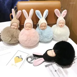 Party Favor 20pcs/lot Baby Shower Favors Giveaway Sleeping Ears Keychains Personalized Present For Wedding Souvenir