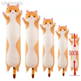 Stuffed Plush Animals New Arrive 50cm Cute Soft Long Cat Boyfriend Toys Pause Office Nap Sleep Pillow Cushion Gift Doll for Kids Girls