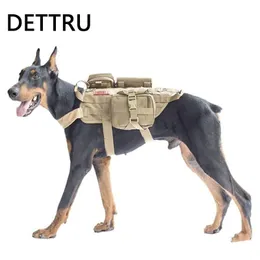 Harnesses DETTRU Outdoor Nylon Big Dog Harness Tactical Vest for Large Dogs Pitbull Military Army Dog Harness Hunting German Shepherd