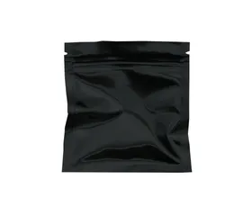 100pcslot 7510cm preto reclosable mylar saco de embalagem calor selável sacos de folha de alumínio zip lock saco de embalagem de grau alimentício bolsa whol8156258