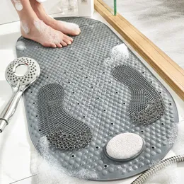 Files New style PVC toilet bathroom nonslip mat household bathroom grind stone floor mat shower room massage foot mat