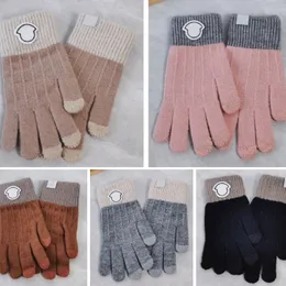 Designer-Buchstaben-Strickhandschuhe, Winterwolle, warm, Premium-Sport, hochwertige Handschuhe, Herren- und Damenhandschuhe, Geschenk für den Außenbereich