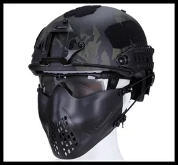 Máscara de malha dobrável meia face estilo confortável ajustável tático inferior máscara protetora airsoft2667373