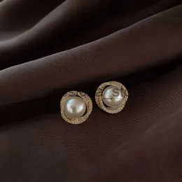 Stud Adolph TrendCrystal Round Pearl Stud Earrings Korean Elegant Cheap EarrFor Woman WeddFashion Jewelry New In 2023 J231127