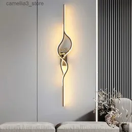 Wall Lamps Modern Led Bedside Wall Light Lamps For Living Room Stairs Loft Bedroom Nordic Interior Minimalist Wall Art Lights Lamp Decor Q231127
