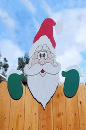 Santa Claus Fence Peeker Christmas Decoration الاحتفالات في الهواء الطلق إلى المناسبة Garden Garden Party Deco Ornaments New H11125147759