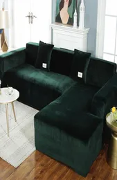 Pokrywa krzesła 2022 Elastyczne polar Solid All Sofa Cover Niezlip Breif Corner for Living Room Sough Housse Canape Dangle5246236