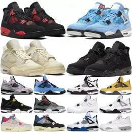2023Jumpman 4 Retro Womens Men 4s casual Shoes Red Thunder Black Cat University Blue Royal White Cement Union Off Fire Red Motosports Lightning Manila Sneakers 36-47