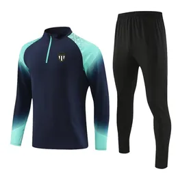 Terengganu FC Roupa esportiva masculina para treinamento ao ar livre adulto semi-zíper respirável moletom jogging casual terno de manga comprida