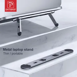 Tablet PC staat OATSBASF LAPTOP STAND VOOR MACBOOK AIR PRO SOPPLET TABLET Portable Notebook Stand Mini Riser Foldable Laptop Holder Coaling Mount 230427