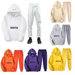 Ess huva tröja hoodie spår pantkvinnan kläder trackdräkt två bit set designer hoodie för man rosa lila svart brun grön orange vita tröjor tröjor