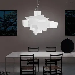 Hängslampor italienska foscarini geometrisk belysning nordisk kreativ minimalistisk café gäst restaurang sovrum stapling ljuskronor