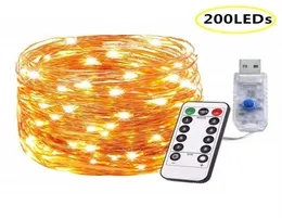 5M20M LED String Lights Garland Street Fairy Lamps Christmas Outdoor Remote For Patio Garden Home Tree Wedding Decorationa14 a436790623