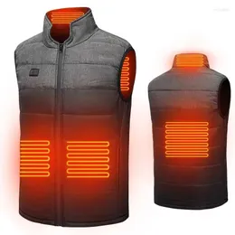 Erkek yelek 9 alan ısıtmalı yelek ceket moda erkekler akıllı usb elektrikli ısıtma ceket termal sıcak giysiler kış avı