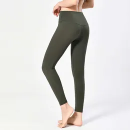 Lycra tecido calças de yoga calças apertadas cor sólida calças de yoga femininas cintura alta esportes ginásio wear leggings elástico de fitness senhora calças esportivas ao ar livre