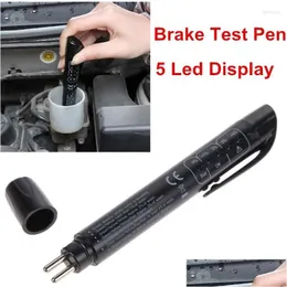 Diagnostiska verktyg Portable Brake Liquid Tester Pen Mini Fluid Test LED Display Testning Mositure of Oil For Dot3 Dot 4 Inget paket Drop D Otkve