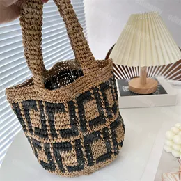 Bolsa feminina estilista tecida bolsa de palha moda letra f 2 tamanho Hobo bolsas bolsa de praia bolsa de ombro feminina bolsa de ombro