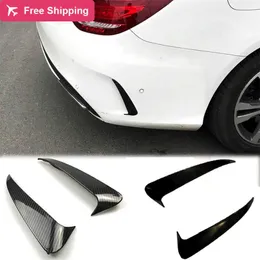 Rear Bumper Surrounds The Air Outlet Tail Wind Knife Air Vent Cover for Mercedes Benz C-Class W205 C43 C63 AMG 2014 - 2018 2019