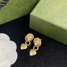 Fashion lion earrings designer charm earrings for Woman Brass Fashion Jewelry Supply