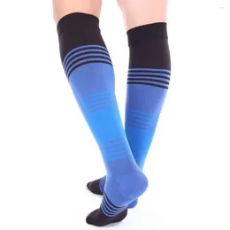 Sportstrumpor 2 PC Elastic Open Toe Kne High Stockings Calf Compression Varicose Vener Graduated Pressure Long