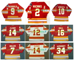 LANNY MCDONALD AL MacINNIS 1989 Stanley Cup Custom CCM Throwback Hockey Jersey BRETT HULL DOUG GILMOUR THEOREN FLEURY HAKAN LOO IGINLA MIIKKA KIPRUSOFF Size S-4XL