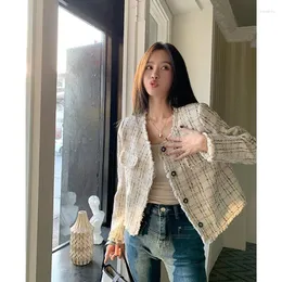 Women's Jackets Spring 2023 Style Vintage Fur Long Sleeve Coat Women Casaco Feminino Chaquetas Para