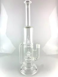 Treecycler bong clear acentos 1 inline perc a 4 inv splash 18mm joint 18 polegadas novo estilo ZZ