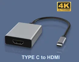 USB CからHDMI互換アダプターケーブルタイプC 4K USB 3.1 HDTV電話用PCラップトップ用女性コンバーター