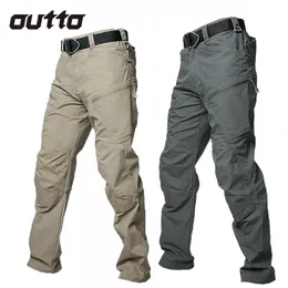 Men's Pants Men Military Tactic Pants Multi-pocket Wear-resistant Breathable Stretch Pants Outdoor Hiking Camping Climbing Hunting Trousers 231127