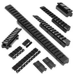 Taktik Aksesuarlar Metal 11 ila 20mm Kılavuz Rail Adaptör Kelepçesi Tabanı artırmak ve sıfır alaşım braket klipsine geri dönmek için uyarlanmış