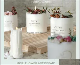 Candles Home Decor Garden Bedroom Essential Oil Fragrance Set Mori Gift Box Mothers Day Dried Flowers Aromatherapy Candle Wholesal3912029