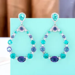 Dangle Earrings Soramoore Super Brand Drop For Women Bride Actor Star Daily Prom Party Show Earring Jewelry Prong Setting Crystal