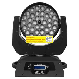 Wysokiej jakości oświetlenie etapowe 36x10W 4in1 Zoom DMX RGBW LED Wash ruch ruchomą głowicę